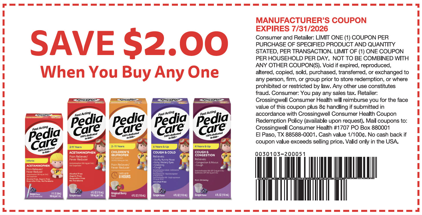 PediaCare Coupon